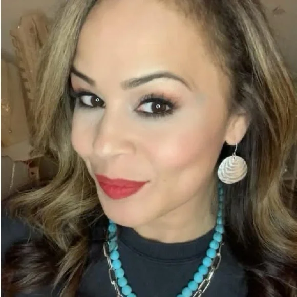 Park Lane Silver Ripple Disc Drop Earrings - Picture 2 of 4